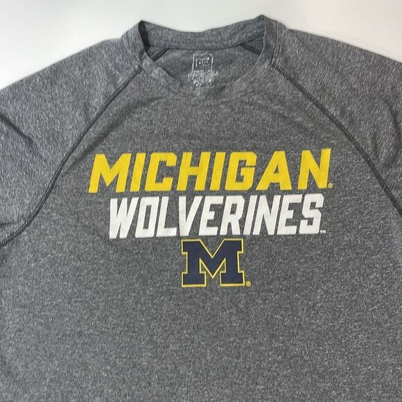 Pro Edge University of Michigan College Short Sleeve Polyester Shirt Sz M - Picture 2 of 6